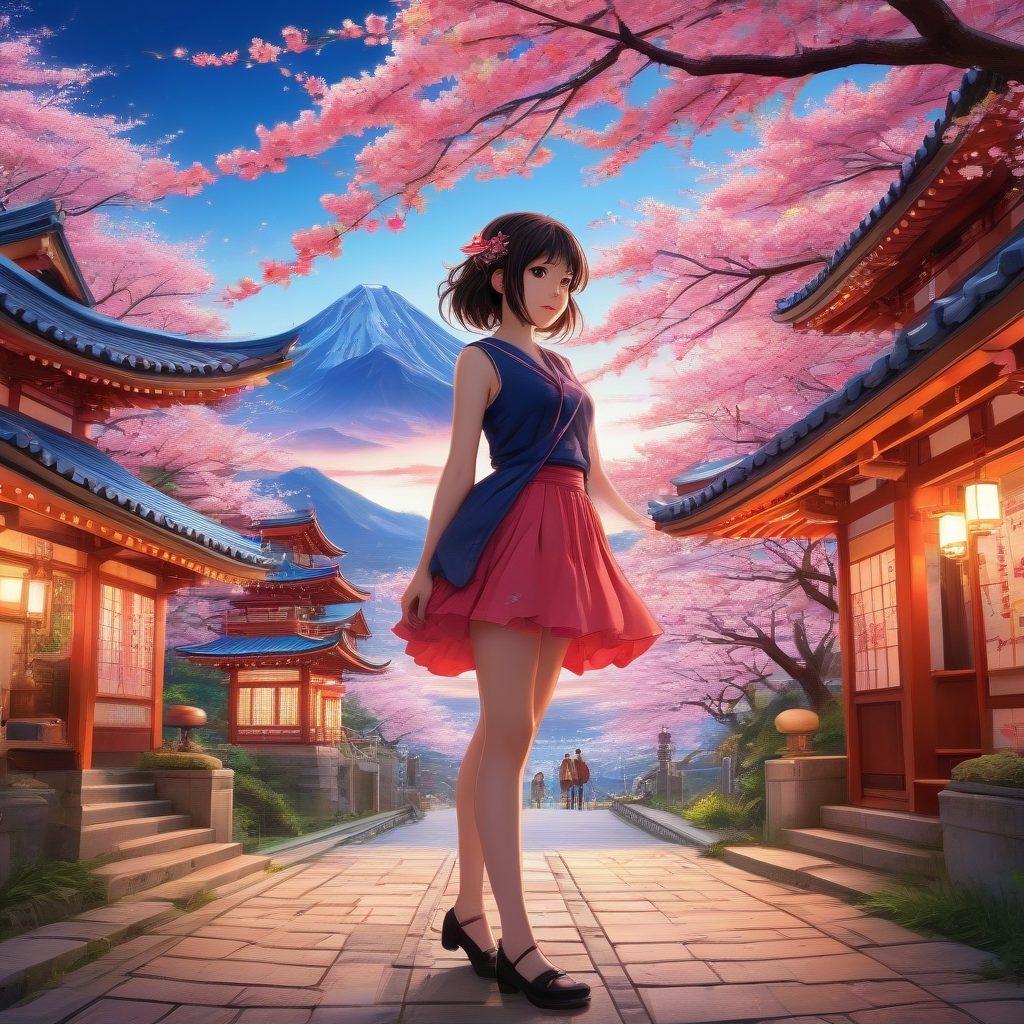 A vibrant, visually captivating scene depicting a diverse array of adult manga and sensual anime characters, showcasing bold colors and dynamic poses in an intricate, whimsical landscape filled with playful motifs like sakura blossoms, neon lights, and swirling patterns. The characters should express a range of emotions and styles, highlighting the diversity in hentai art. This illustration should evoke a sense of adventure and allure. super-realistic. vibrant colors. dynamic composition.